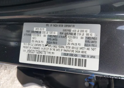 2016 Mazda Cx-5 Grand Touring z USA, uszkodzony, nr VIN JM3KE2DY7G0648779